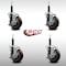 Service Caster 4'' SS Maroon Poly Swivel 3/4'' Expanding Stem Caster Set with Brake, 4PK SCC-SSEX20S414-PPUB-MRN-TLB-34-4 - alternate 4